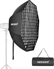 Neewer 36 Inches Octagon Quick Collapsible Softbox with Bowens Mount, Removable Diffusers and Grid, Quick Folding Softbox with Carrying Bag for Photography Studio Speedlite Flash and Monolight