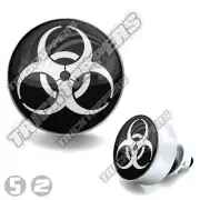 2 Silver Billet Aluminum License Plate Frame Fastener Bolts - ZOMBIE OUTBREAK WT