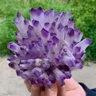 2.12LB New Find purple PhantomQuartz Crystal Cluster MineralSpecimen