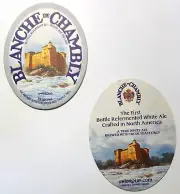 Unibroue Blanche De Chambly Oval Lot of 2 Beer Coasters