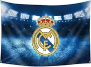 Eksent Real Madrids Football Hanging Tapestry 40 * 60inch for Wall Home Decor (Duplex printing,Bright & Vibrant 150D Polyester) FC Fans banner Flag