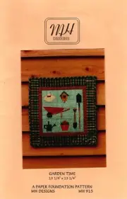 Garden Time Wall Quilt Paper Foundation Pattern by MH Designs MH915