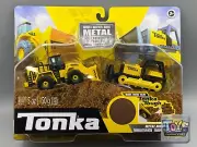 Tonka Mini Movers Metal Movers Combo Pack Mighty Bull Dozer and Front Loader NEW