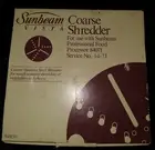 Sunbeam Vista Food Processor 84071 Coarse Shredder Blade