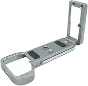 AsrMyjcx Quick Release Plate L Bracket Camera Hand Grip Base Removable Stable for A7C2/A7CR Vertical L Bracket for Camping Adults, Silver