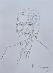 One-Of-A-kind ROBERT JOYNER ORIGINAL Graphite Drawing of President Ronald Reagan