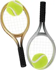 Realistic Mini Tennis Racket for Boys and Girls Tabletop Tennis Set Compact Portable