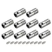 10Pcs 5mm Metal Shoelace Tips Screws Shoelace End Tip Cords End Silver