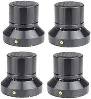 Aswalling Speaker Isolation Stand Lead Alloy Adjustable Tray Pad Ceramic Ball Foot Speaker Stand Isolation Feet Spike Black Easy Install