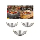 Stainless Steel Wok Household Skillet for Deep Frying Simmering Vegetables