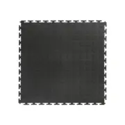 VersaTex Flooring Mats 18"W x 18"L Interlocking Rubber Black (24-Pack/54-Sq-Ft)