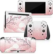 Tacky Design Sakura Flowers Skin for Nintendo Switch - Premium Vinyl 3M Cherries Blossoms Stickers Set - Full Wrap Decal for Console, Dock, Joy Con