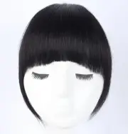 Women Girl Party Clip on Blunt Bang Front Fringe only Hair extension Wigs Piece