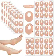 Shynek 42 Pcs Callus Pads Soft Felt Callus Oval Shape Cushion Pads for Bottom of Foot Self Adhesive Foot Callus Cushions, Corn Pads for Feet for Men and Women Pain Lessen Foot Care, Beige