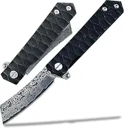 EDC Folding Knife-Pocket knife-metal Handle-damascus steel -Folding Knife for EDC-Everyday Carry Knife for Men and Women-Indoor/Outdoor