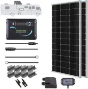 200 Watts RV Solar Panel Kit with Adventurer 30A LCD PWM Charge Controller and