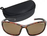 Captain Stag CS-S008-3-EH-72 Sports Sunglasses, Men's, Sunglasses Case, Plastic Frame, Brown