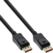 InLine® 17255P DisplayPort 1.4 Cable 8K4K Black Gold-Plated Contacts 0.5 m
