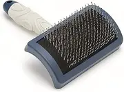 Dog, Puppy Grooming Curved Head Slicker Brush, Shedding tool, for Cockapoos, Labradoodles, Cavapoos and Golden Doodles, Blue, Grey,X-Small