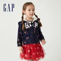 在飛比找蝦皮商城優惠-Gap 女幼童裝 Logo仿羊羔絨連帽外套-海軍藍(7328