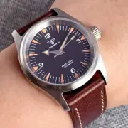 Tandorio Diver Pilot Watch For Men Black Dial Japan NH35A 36mm 20ATM Waterproof