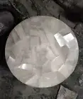Selenite Stone Round Table Top, Crystal Stone Coffee Table Top, Home Decor Art