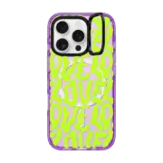 iPhone 16 Pro Impact Ring Stand Case MagSafe Compatible Neon Love by SOFE Store