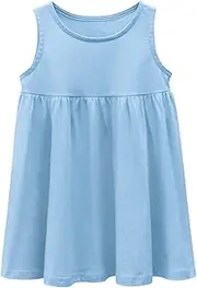 [Generic] Rainbow Shirt Girls Toddler Kids Baby Girls Sleeveless Casual A Line Skater Dress for School Party Princess Dresses Girls Christmas Dress up