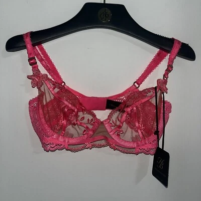 new honey birdette sabrina candy pink bra size 8c/30c/65c
