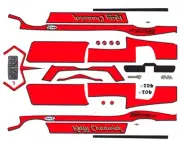 Kelly Chadwick 1971 Camaro 1/64th HO Scale Slot Car Waterslide Decals