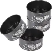 4 Inch Mini Springform Pan Set 4 Piece Small Nonstick Cheesecake Pan Black New