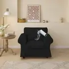 Black Waterproof Ektorp Chair Cover Custom Made Compatible for IKEA Ektorp Ar...