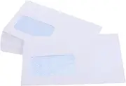 HOMSFOU 50pcs Envelopes with Left Window for Mailing for Business Documents Invitations and Privacy Protection