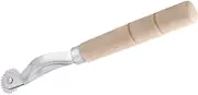 DOITOOL Wooden Handle Round Delimit Scribe Wheel Steel Toothed Cloth Pressure Tool for Tailoring and Cross Stitching for Precise Sewing and DIY Crafts