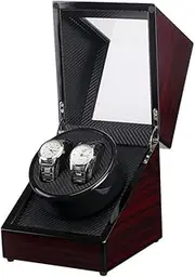 [CFZSALK] Watch winder automatic Double Automatic Watch Winder PU Leather Rotating Automatic Winding Watch Box Watches Display Storage Box Watch Winders KeYJ