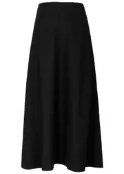 Eileen Fisher Wool Midi Skirt - Black - M (UK 14-16 / L) M (UK 14-16 / L)