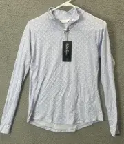 Walter Hagen Women Performance 11 UV Suncover 1/4 Zip Golf Geo Crisp Sz S $80