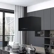 Hanging Island Range Hood Touch Sensor LCD 55cm Powder-Coated Steel Ventilation