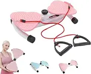 Waist Twister Board, Aerobic Waist Twister with Loop Resistance Bands,Balance Board for Foot Massage and Weight Loss