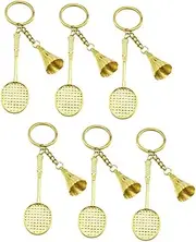 GOOHOCHY 6Pcs Badminton Keychains Stylish Hanging Key Rings for Bags Unique Backpack Accessories present for Sports Lovers