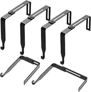 6 Pcs Adjustable Cubicle Hangers Cubicle Wall Hooks - Universal Partition Hanger Set Metal Cubicle Hooks Door Hanger, Adjusted to Fit Panels with 1 7/20 to 3 1/2 Inch Thickness for Board (6pcs)