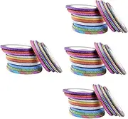 Baluue 120pcs Self-adhesive Nail Art Striping Tapes Metallic Gold Silver Design Stickers for Nail Decoration Easy to Use Widths Colors Each for Home Salon Manicures