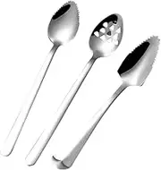 BIUDECO Spoon Slotted Serrated Edge 3pcs Multipurpose Scraping for Boys and Girls