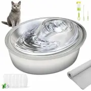 Splashing-Proof Stainless Steel Cat & Dog Water Fountain