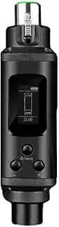 Justivana Rechargeable Dynamic Microphone Preamplifier LCD Screen 12DB-39DB Built-in Rechargeable Amplifier for Easy to Use