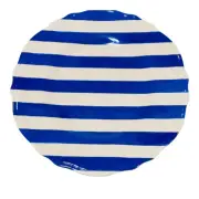 Jia Wei Lifestyle Nautical Blue Stripe 11in Melamine Dinner Plates Set of 4