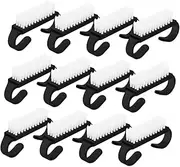 Mikinona Nail Art Manicure Dust Brush Set 12pcs Small Horn Brush for Fingernail Cleaning Scrubbing