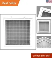 High Efficiency 10" x 10" White Aluminum Air Filter Grille for Improved HVAC