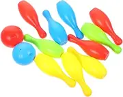 SUPVOX Children's Sports Game Toys Mini Bowling Set Plastic Bowling Pins Ball Interactive Play Develops Coordination Fine Motor Skills