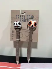 New Crazy Head Pencil Day of The Dead Female & Male Set Tamarind Tree Wood